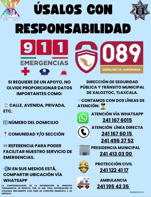 números de emergencia 