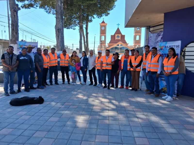 Con hechos, Xaloztoc avanza, se rehabilita Plaza Cívica de Venustiano Carranza